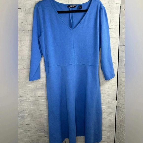 Lands' End Blue Long Sleeve Dress - Picture 1 of 9